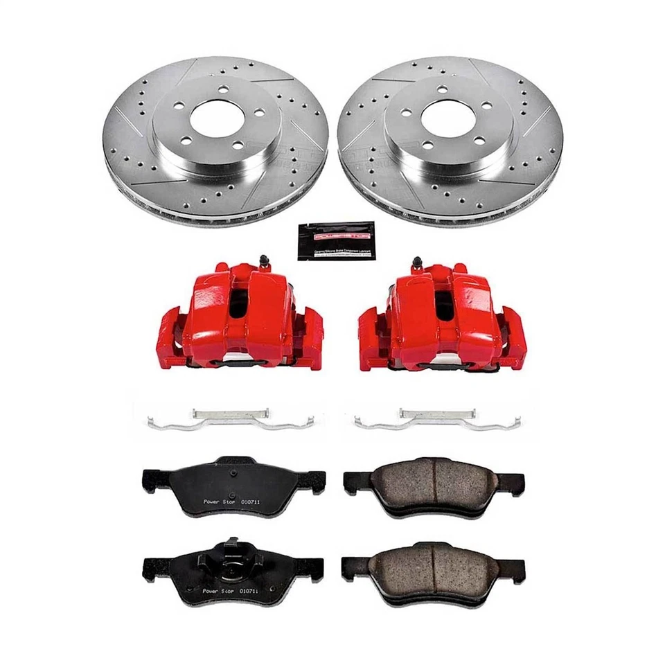 KC4580 Powerstop Juego de frenos de 2 ruedas con pinzas delanteras para Mercury Mariner Foto 2 de 4