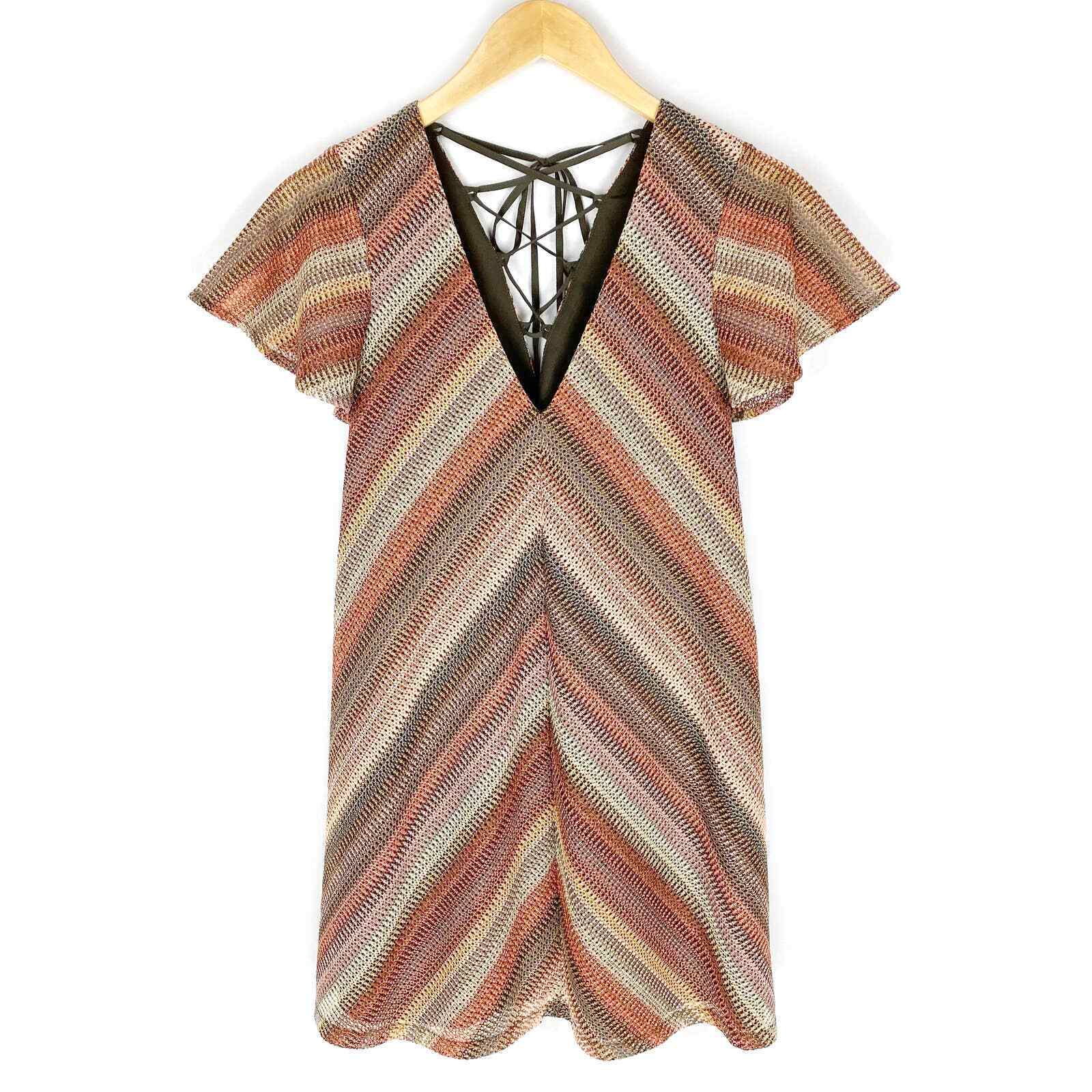 BCBGeneration Womens A-Line Mini Dress Striped Ch… - image 1