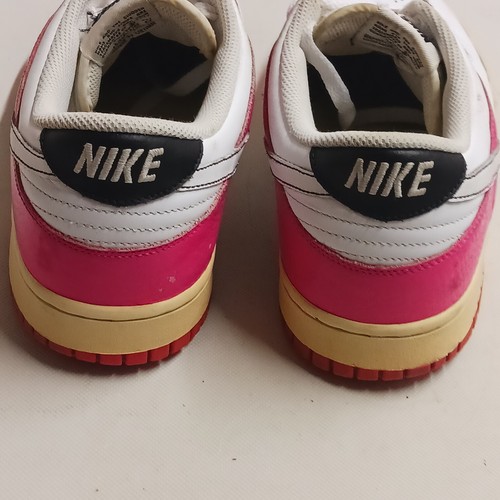 SNEAKER NIKE 2008 SB DUNK LOW 311730 115 BIANCHE/ROSA VIVA TAGLIA 12 VINTAGE - Foto 4 di 7