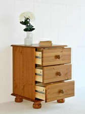 Nachtkommode Kiefer massiv honig NEU Nachttisch Schubladen-schrank Nachtkonsole