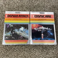 Demon Attack And Cosmic Ark (Atari 2600, 1982) In Box Lot