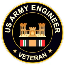 US Army Engineer Veteran Bumper Sticker Military Vinyl Soldier Decal 5"