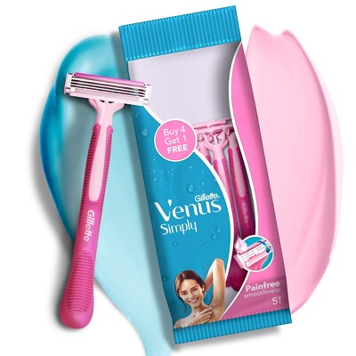 Gillette Venus Simply wiederverwendbare Rasierer zur Entfernung empfindlicher...