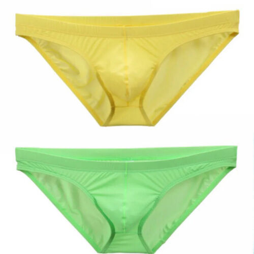 Men's Ice Silk Sexy Underwear Briefs Seamless Breathable Panties Quick Drying - Zdjęcie 1 z 41