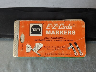 T & B, E-Z-CODE MARKERS. VINTAGE SELF ADHERING INSTANT WIRE CODING SYSTEM