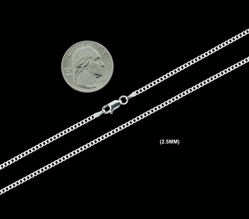 SOLID 925 Sterling Silver DIAMOND CUT Curb Cuban Link Bracelet 2.5MM-10MM ITALY - Picture 3 of 13