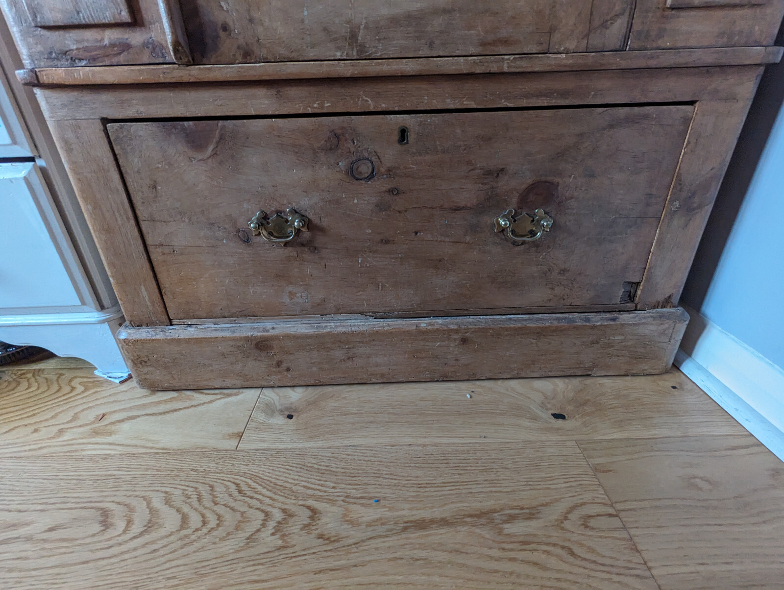 Antique Pine Single Wardrobe With Mirror eBay