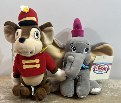 Disney Store Dumbo Timothy Beanie 8” Plush W/ Tags