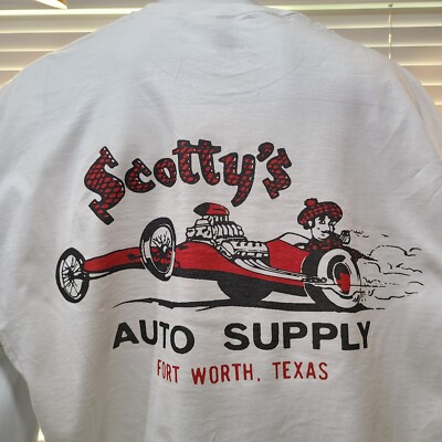 DRAG/GASSER/MIDGET/HARDTOP/NASCAR Vintage Race T-shirt SCOTTY'S AUTO SUPPLY