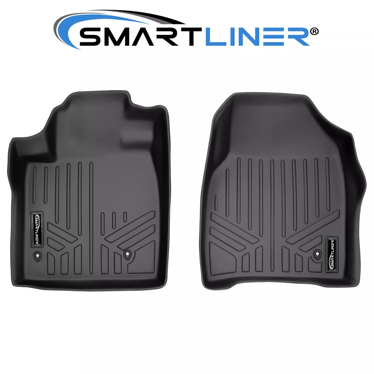 SMARTLINER Custom Fit Floor Mats 1st Row Liner Set Black 2009 2015