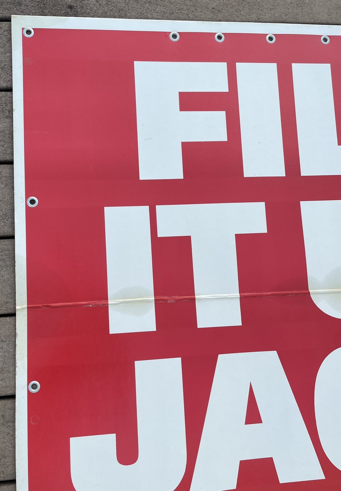 1960’s Texaco Sky Chief Gasoline Sign Jack Benny “Fill It Up, Jack” 70”x48”