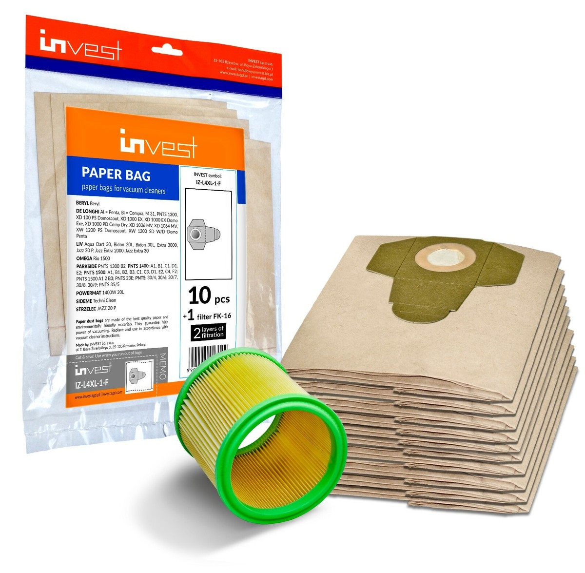 Sacchetti Per Fakir Prestige Sacchetti Per Aspirapolvere Originali Per Aspirapolvere A Umido E A Secco PWD 25, 30, PNTS 23, 30, 1400, 1500 A1, A2, B1, C1, D1, B2, B3, E2, C4