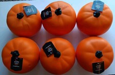 6pc Target 7x7 Orange  Pink Foam Pumpkin Halloween Fall Decoration Set