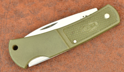CASE XX 2004 ARMY GREEN OD GREEN DELRIN LOCKBACK KNIFE 225 L SS