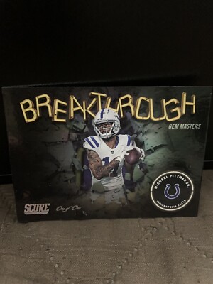 2022 Score Michael Pittman Jr Breakthrough Gem Masters Black Foil One of One 1/1