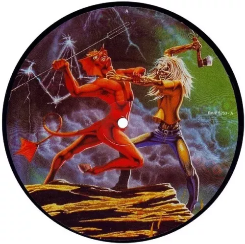 Disque photo vinyle 45 Iron Maiden Run To The Hills 7" 1982 Neuf/NM