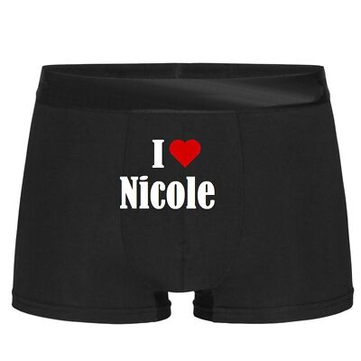 Boxershorts I Love Nicole Geburtstag Geschenk Valentinstag Weihnachten
