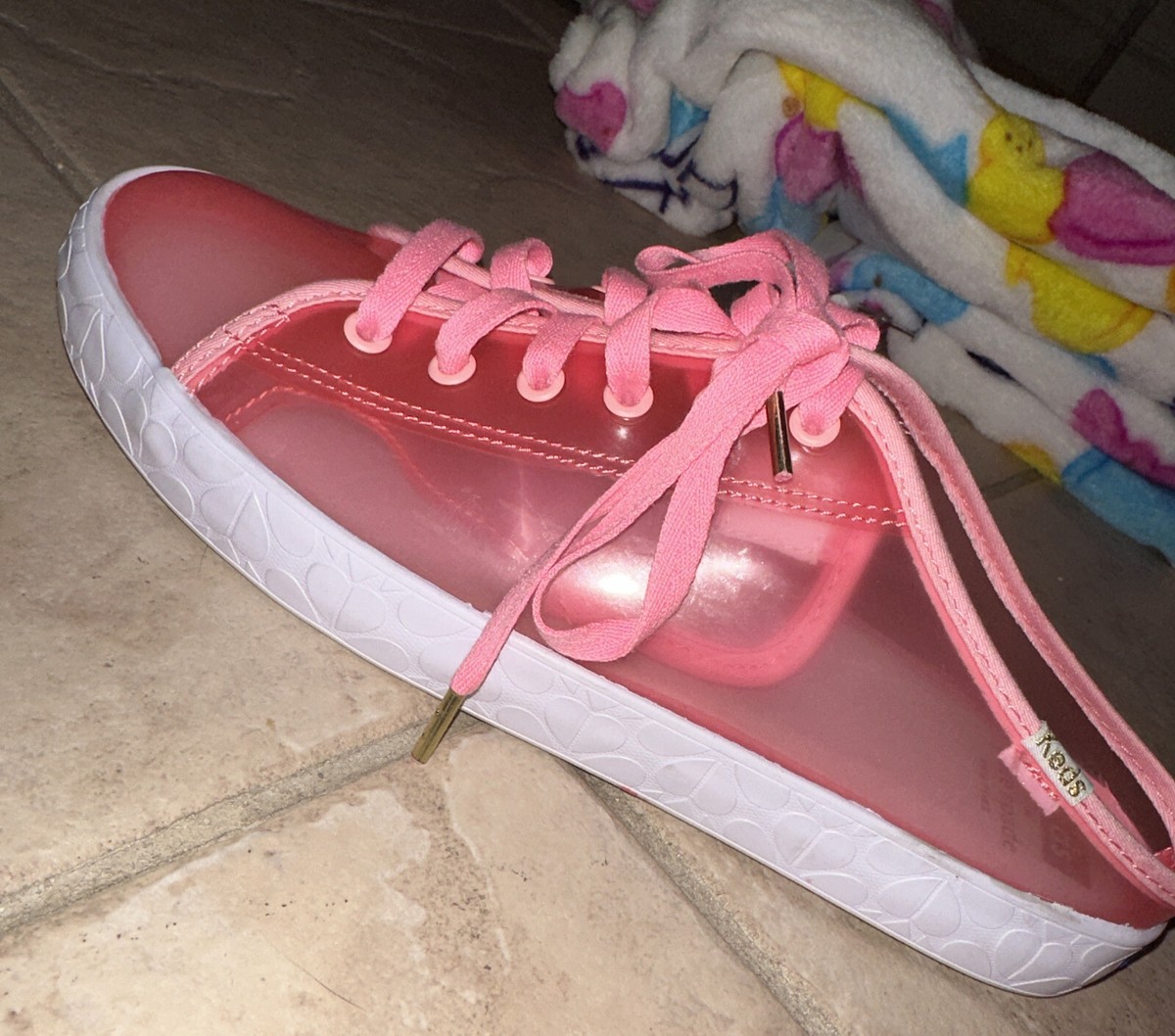 Keds for kate spade new york Kickstart Pink Mule Clear PVC Festival Size