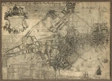 18" x 24" Map of A new plan of ye great town of Boston in New England