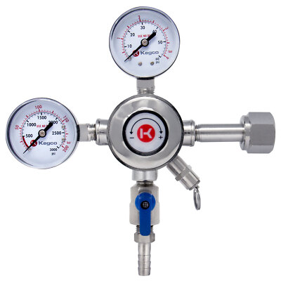 #ad Kegco Pro Series Commercial Grade Dual Gauge Co2 Keg Beer Kegerator Regulator $41.00