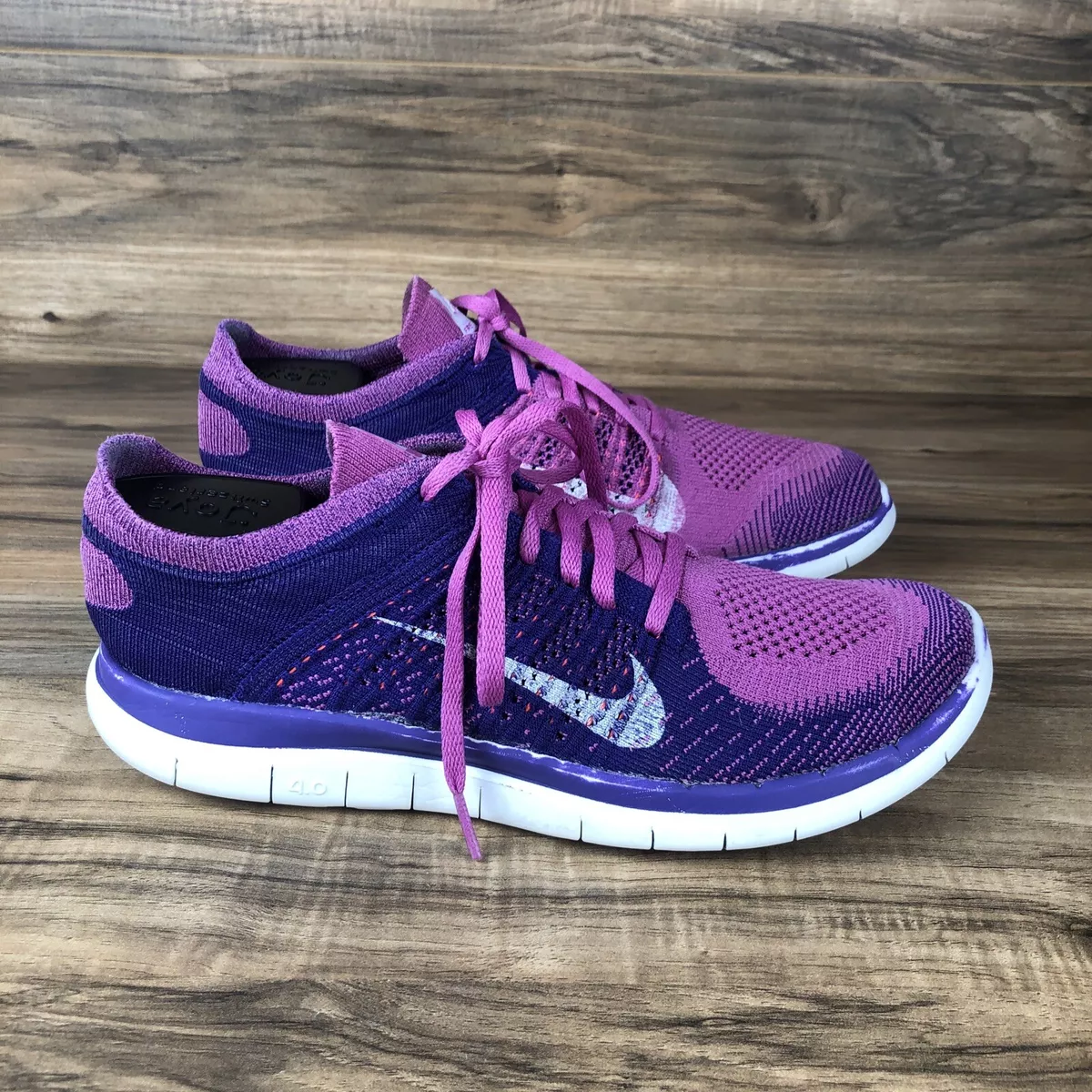 NIKE Free 4.0 631050 615 Running Shoes Purple Pink Size | eBay