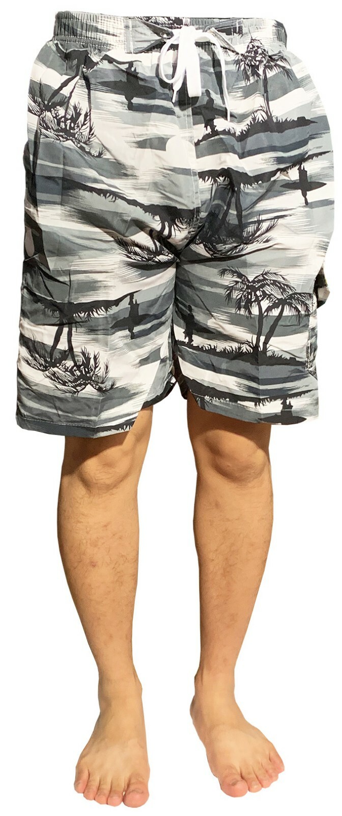 Мужские плавки для серфинга на доске с сетчатой линией, Черное Дерево, L 28-32