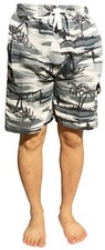 Mens Board Surf Swimming Trunks With Mesh Line Black Tree L 28"-32"