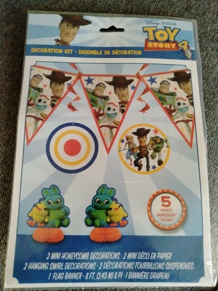 Toy Story 4 Decoraciones de Fiesta de Cumpleaños 28 PIEZAS 🎉🥳🎊NUEVO EN PAQUETE-¡DIFÍCIL DE ENCONTRAR!! DISNEY PIXAR Foto 2 de 4