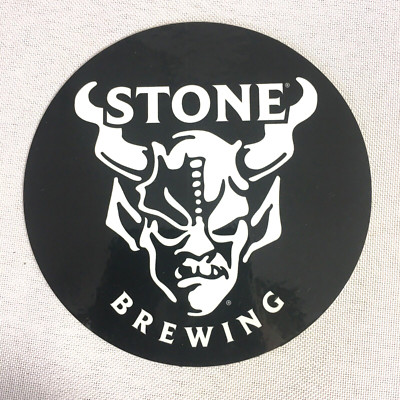 Stone Brewery Black Circle Gargoyle 3.5'' Sticker Decal Craft Beer Brewing