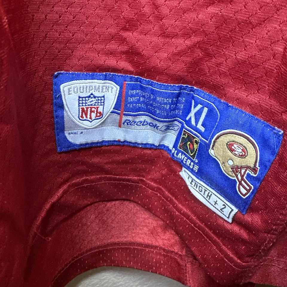 Vintage Alex Smith #11 San Francisco 49ers Red Jersey NFL Reebok Men's XL - Image 4 of 4
