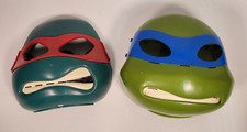 2 Teenage Mutant Ninja Turtles Raphael. Leonardo Mask Lights Up Audio Works READ