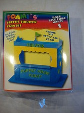 Foamies 3D Puppet Theater Foam Kit Kids Crafts Play Toy 11" Blue Green Yellow