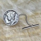 New Tie Tack Lapel Pin Vintage Mercury Dime 90% 900 Silver Collector Coin