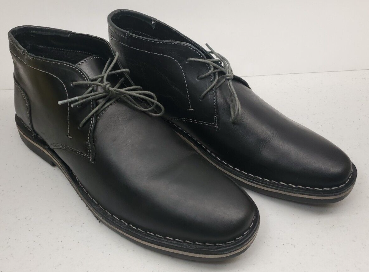 STEVE MADDEN Leather Harken Chukka Boot Mens Size 7.5 Black Business Cas… Steve Madden | Shoes | Steve Madden Leather Harken Chukka  main image 3