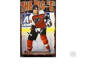 MINT 1995 ESTATE FIND NO PINHOLES ERIC LINDROS BIG E PHILADELPHIA FLYERS POSTER