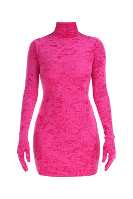 VETEMENTS Fuchsia Chenille Mini Dress