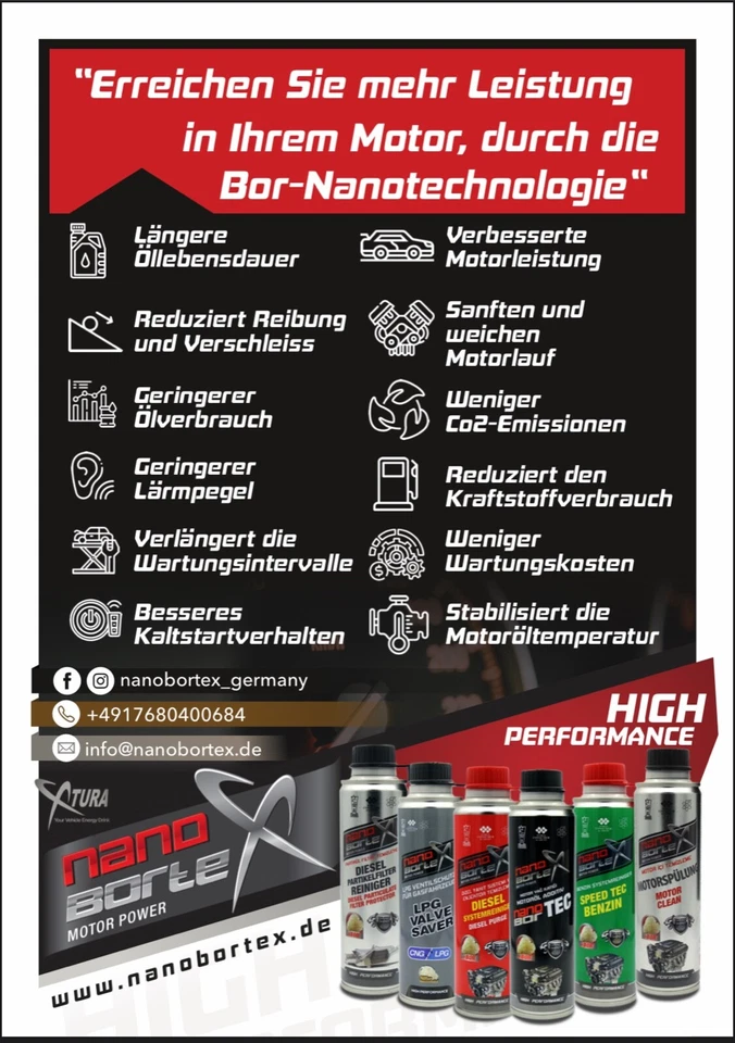 NanoBorTeX BOR 2x Öl Additiv + 2x Benzin Zusatz Motorschutz Verschleißschutz - Bild 4 von 4