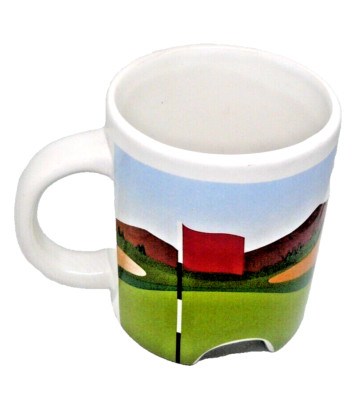 Unique Coffee Mug w/Bottom Groove for Mini Golf Putting Kikkerland Holds 12oz.