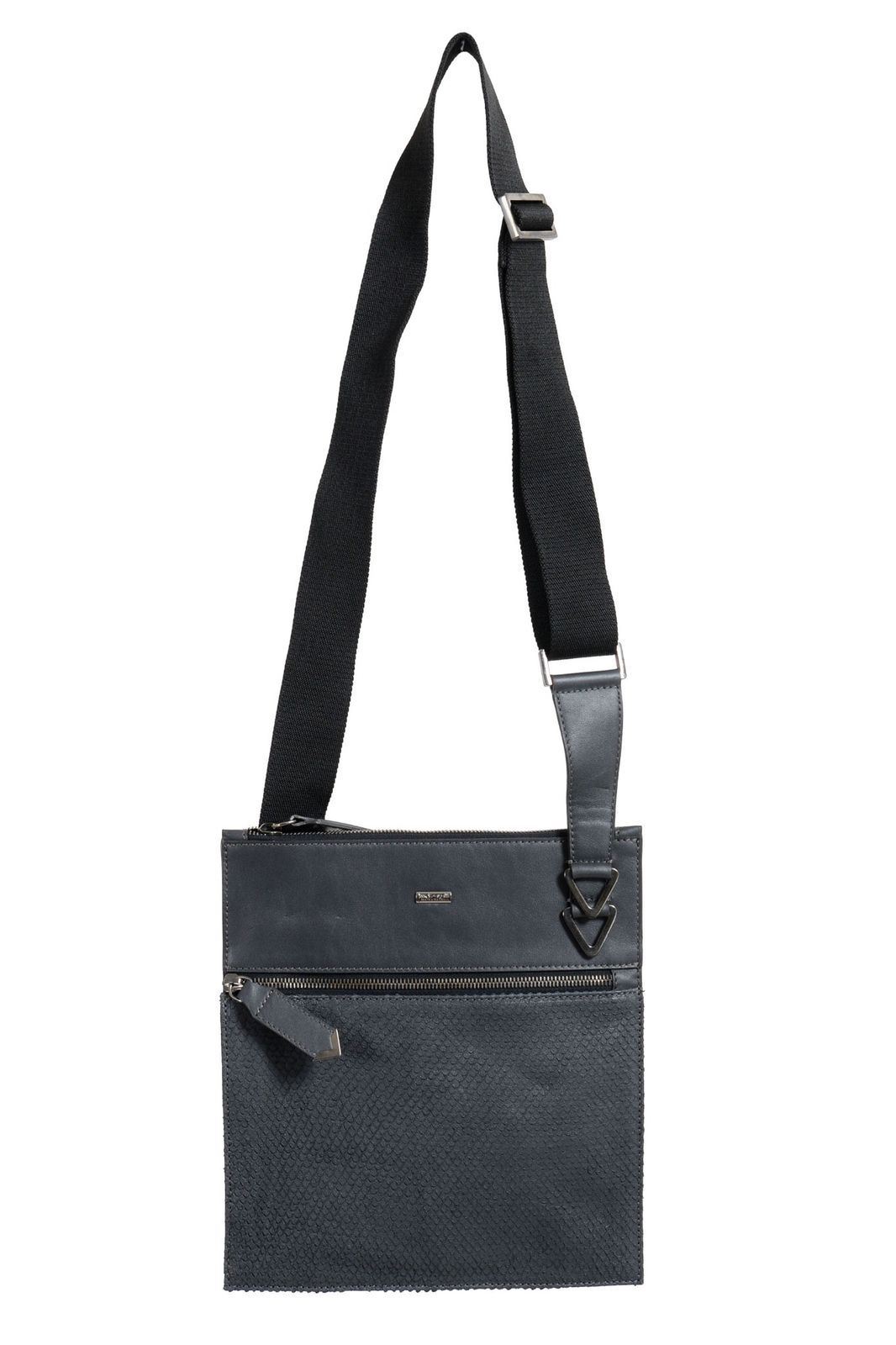 Женская сумка через плечо Just Cavalli из 100% кожи серого цвета