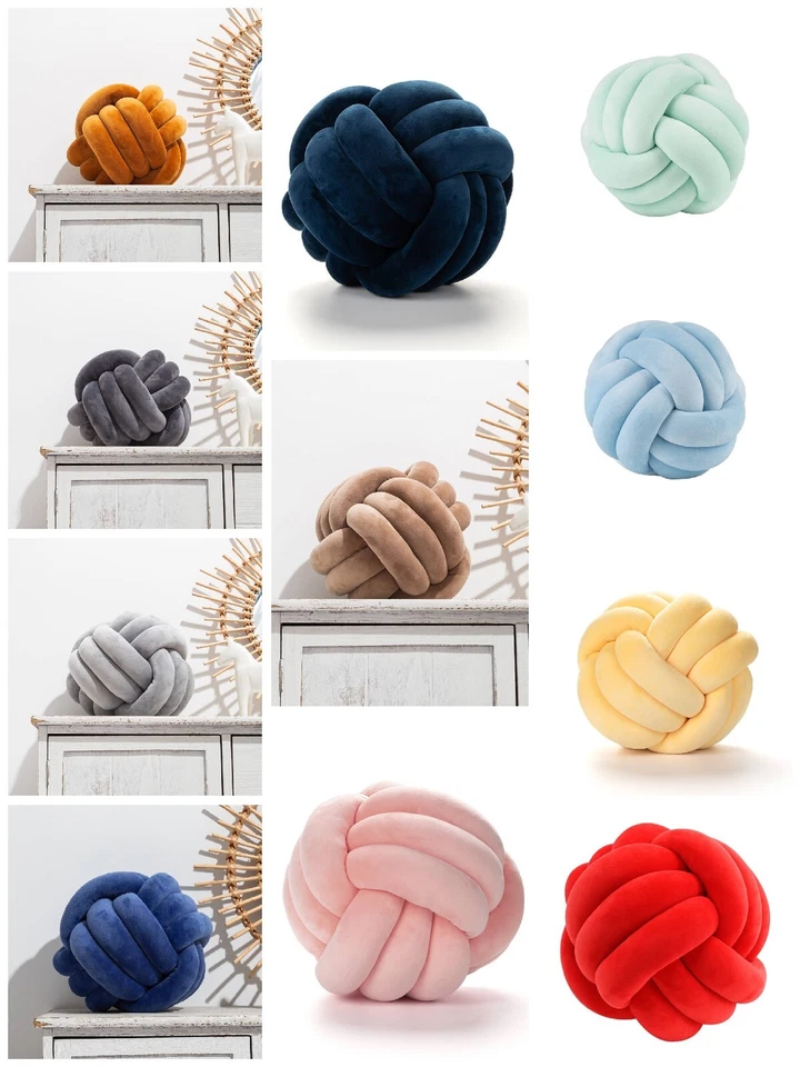 ALMOHADA DECORATIVA PARA TIRAR NUDO FELPA-BRONCEADO NUDO REDONDO DECORACIÓN DEL HOGAR/ALMOHADA PARA JUEGOS INFANTILES Foto 3 de 4