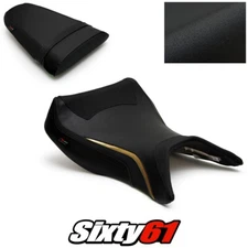 Kawasaki Ninja ZX12R Seat Covers 2000-2003 2004 2005 2006 Black Luimoto Tec-Grip
