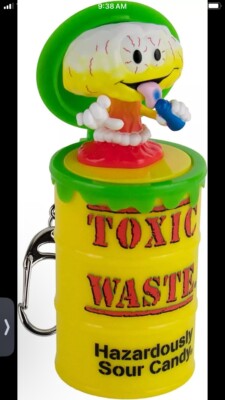   3X Super Impulse World's Coolest Toxic Waste Keychain Sour Candy Bundle NEW