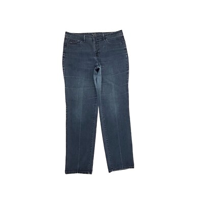 Style Co Tummy Control Straight Leg Women's size 14 Dark Wash Blue Denim  Jeans