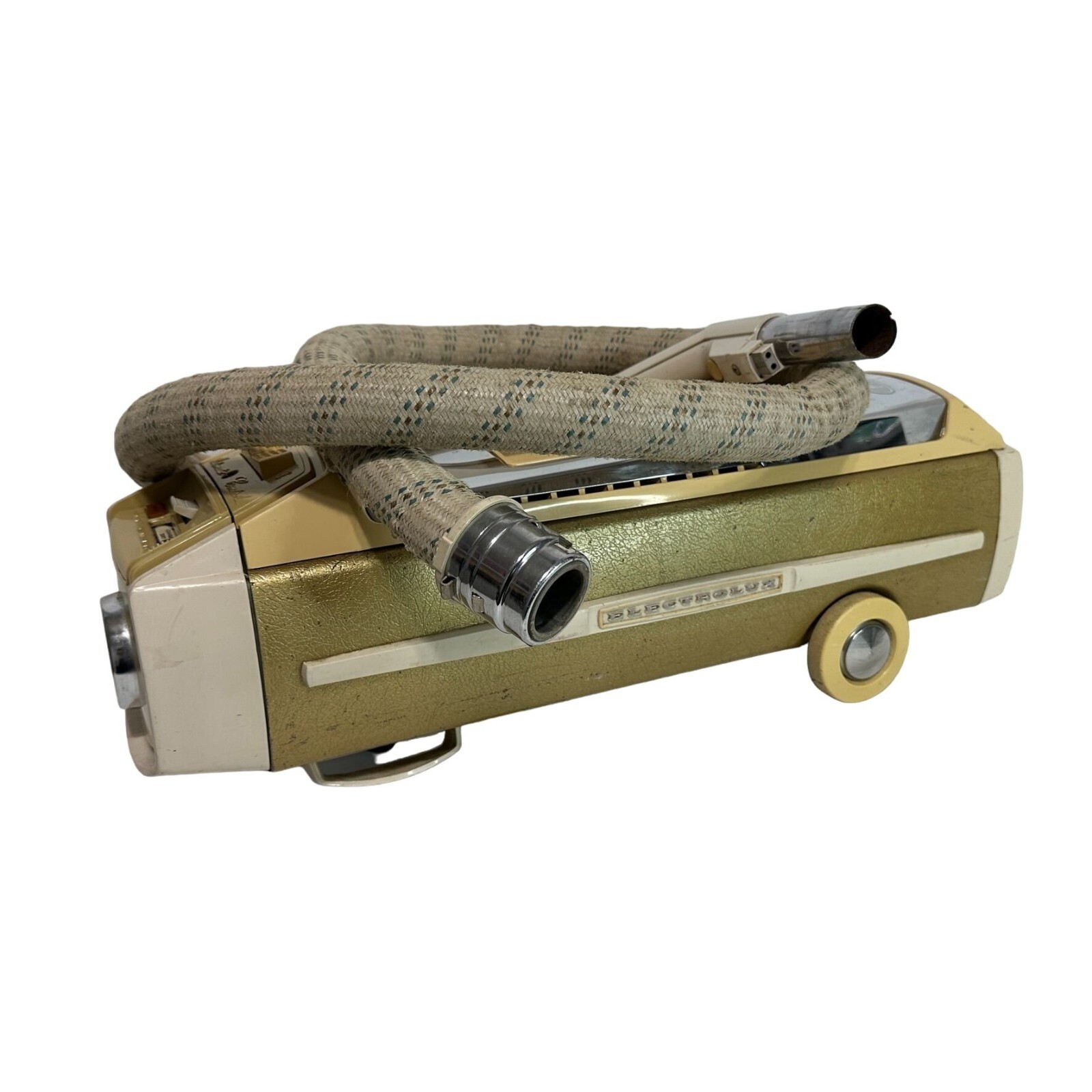 Vintage ELECTROLUX Super J Vacuum Gold Model 1401 w Hose Attachment eBay