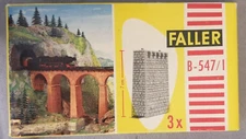 Vintage 1960's, Faller HO B-547/1 Bridge Support Piers, Germany, Rare /1 version