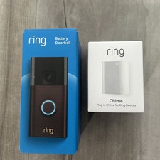 Ring Battery Doorbell Security Camera And Plug In Chime/Factory Sealed/ New   