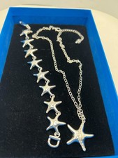 Starfish Necklace and Bracelet Set with Crystals NEW Gift Boxed