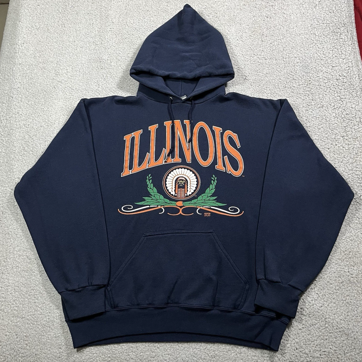 Fighting Illini Hoodie Mens XL Sweatshirt University Illinois