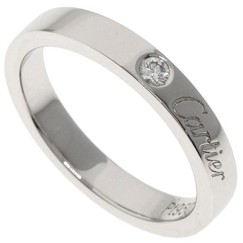 CARTIER  C de Cartier 1P Diamond #47 Ring Platinum PT950  Ladies [Used]