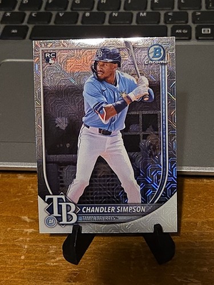 #ad 2025 Bowman Chrome Chandler Simpson #18 Mega Box Mojo Refractor RC $1.57